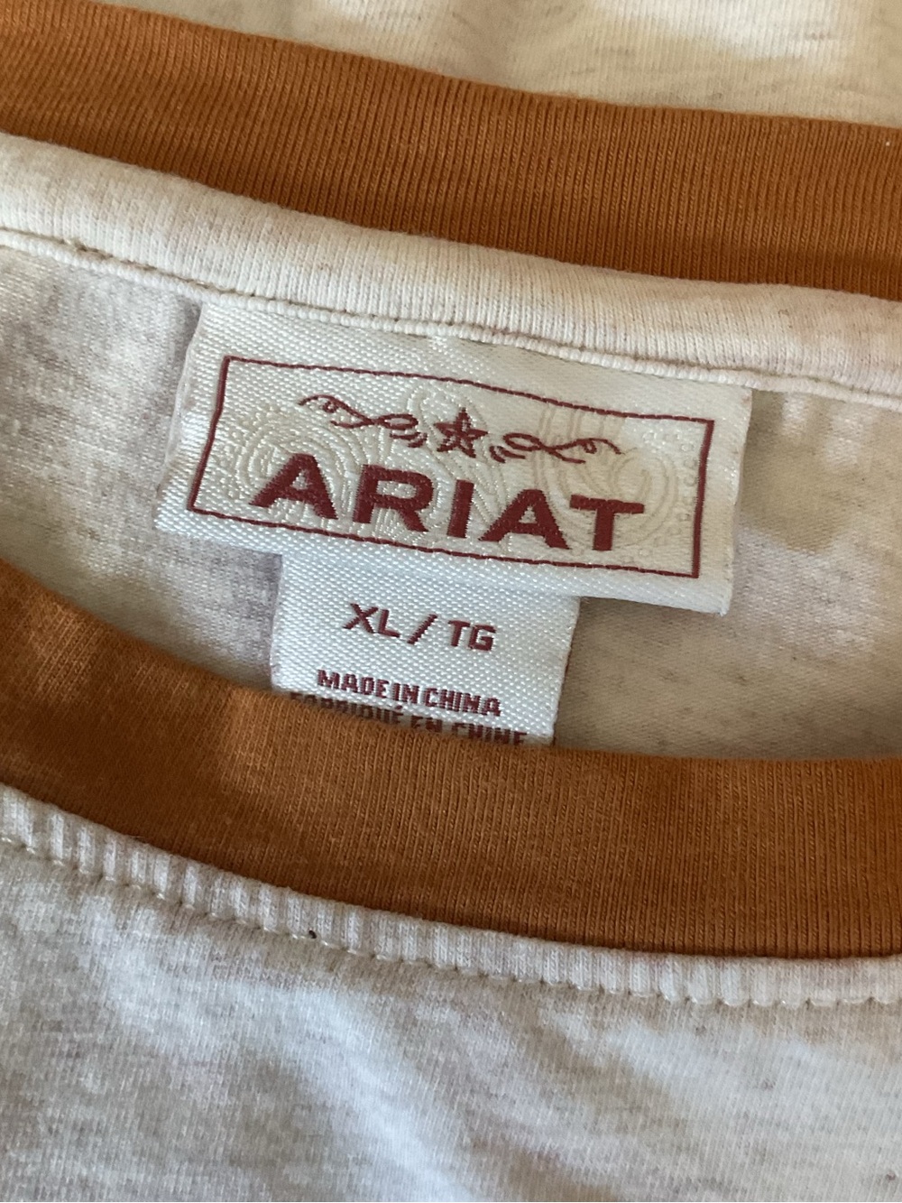 Ariat Rust-Trim Raglan Collar Tee - Picture 5 of 6